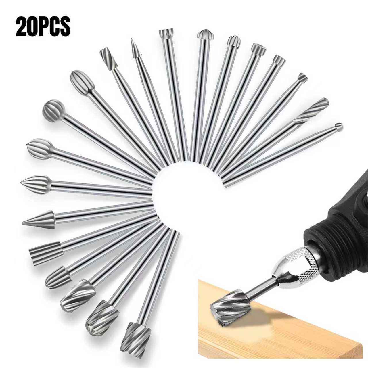 Wood Chisel Set - Набор из 20 роторных сверл и